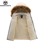 New Winter Men Outwear Fleece Warm Removable Hooded Hiking Jacket Men Outdoor Windproof Casual Fashion Jacket Coat Male Clothing