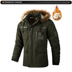 New Winter Men Outwear Fleece Warm Removable Hooded Hiking Jacket Men Outdoor Windproof Casual Fashion Jacket Coat Male Clothing