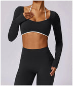 2-Piece Activewear Set – Long Sleeve Crop Top & Leggings