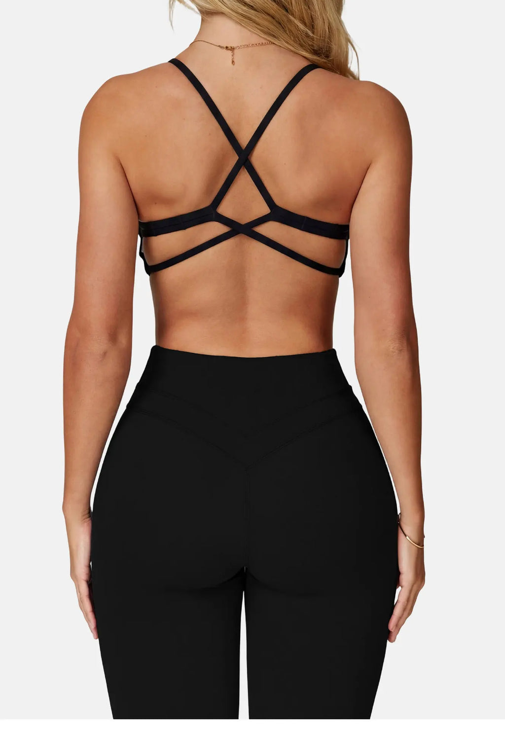 Sports Bra High  Support Women Gym Underwear Push-up Back Cross Yoga Crop Top Running Workout Fitness Pilates Solid Color