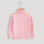 2026 Autumn Winter Children's Cotton Sweater Full Sleeve Turtleneck Knitwear Baby Boys Girls Clothing Warm Soft Jumper Pullovers