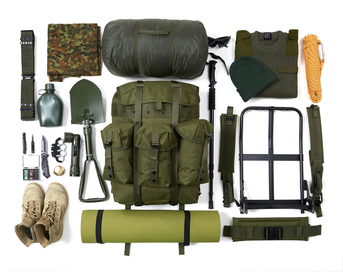 MT Military Alice Medium Pack Army Survival Combat ALICE Rucksack Backpack with External Metal Frame Olive Drab/Black/OCP