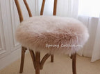 35/40/45CM 100% Pure Sheepskin Wool Hairy Floor Carpet Rugs Round Chair Cushion Seat Pad Covering Soft