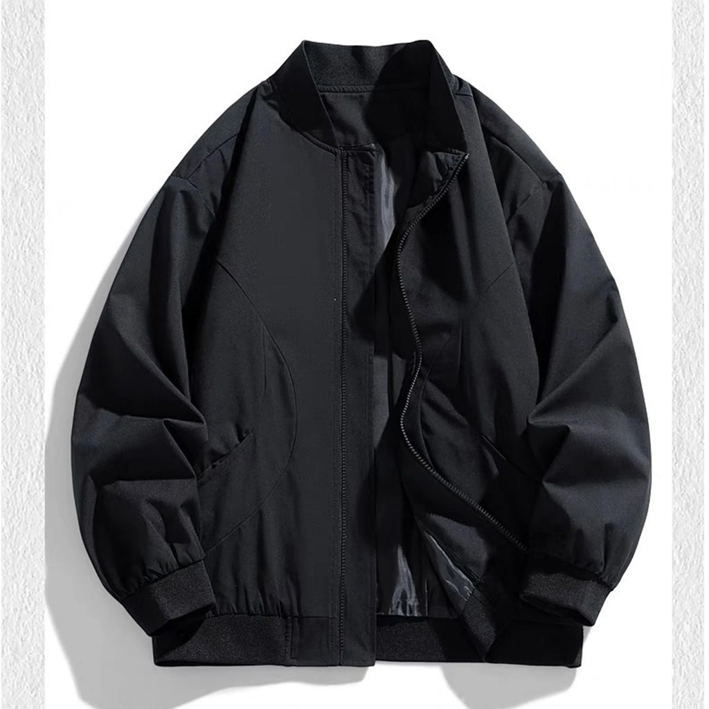 2026 autumn new men's pilot jacket fashion casual light solid color baseball uniform sportswear jacket, DIY LOGO S-4XL