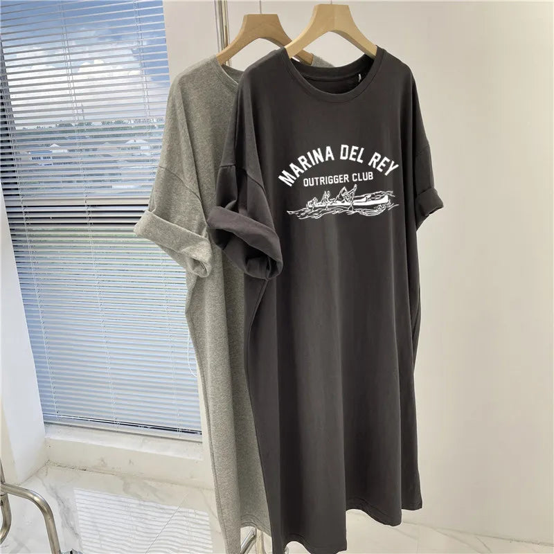M-4XL Summer Plus Loose Printed Short Sleeve Dress for Women Secondary image