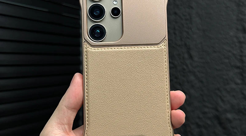 Luxury Leather Frameless Aromatherapy Case for Samsung Galaxy S25 S24 S23 Plus Ultra For Magsafe Magnetic Hybrid Shockproof Capa