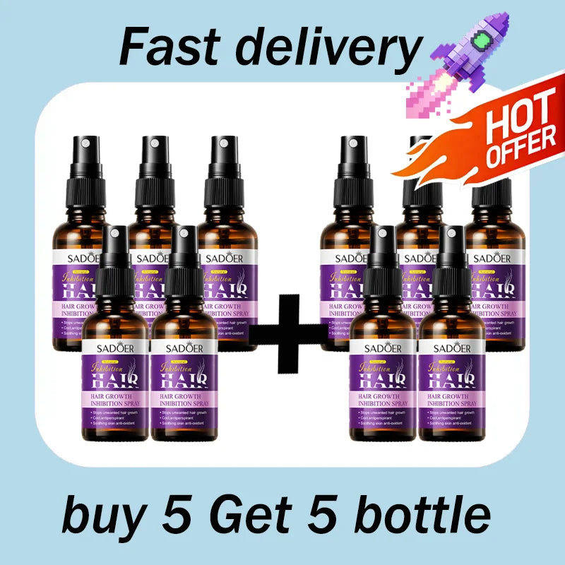 Natural Hair Inhibiting Spray Gently Soothes Nourishes Skin Painless Depilatory Agent Inhibits Hair Growth in Chest Armpit Thigh