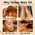 AILKE Whitening Body Oil, Moisturizing, Nourishing, Smooth Skin, Reduce Dark Spots, Suitable For All Skin Types, 300ml