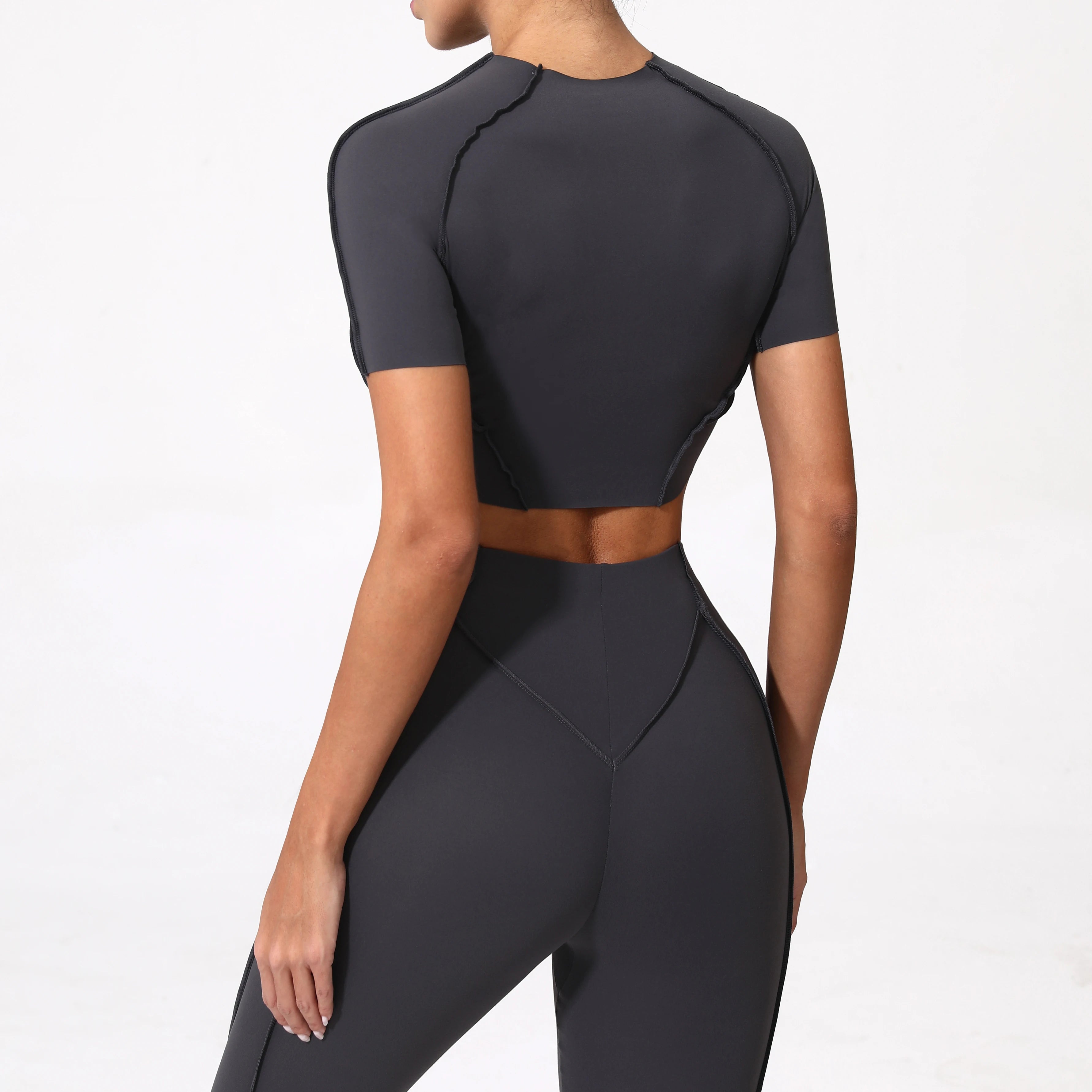 Women Yoga Top No Padded Sport T Shirts Fitness Clothes Short Sleeve Yoga Shirt Gym Top Running Active Wear Sport Tops