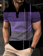 Simple Vertical Stripes Polo Shirts Fashion Summer Short Sleeve 3D Printed Polo Shirt Casual Oversized Business Mens Clothing