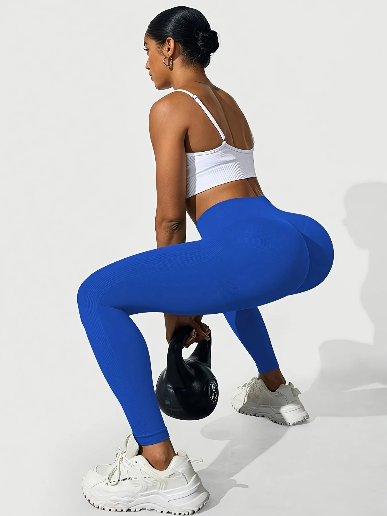 CZGUKE Seamless Women's High Waist Yoga Pants Tight Waist Hip Lifting Elastic Tight Solid Color Wide Waist Sports leggings