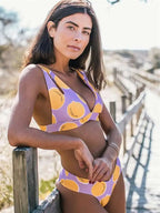 2026 Sexy Brazilian Bikini Swimwear Women Halter Push Up Bikini Set Swimsuit Female Lemon Print Bandage Biquini Bathing Suit XL