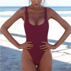 Sexy  Color Women's One-Piece Bikini Swimsuit Cetitive Swimwear No Sve Fixed Chest Pad e Design Z-LAI Brand