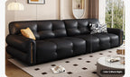 Italian Minimalist Sofa Modern Luxury Living Room Couch Straight Sofa Set Persons Genuine Leather Upholstered Furniture JT40