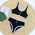 Woman Swimwear 2026 High Waist Bikinis Shorts Women's Swimsuit Luxury Ribbed Two-piece Bathing Suits Summer Bikini Set Swim Suit