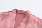 Wedding Bride Bridesmaid Robe Dressing Gown Sexy Women Bathrobe Nightgown Short Sleepwear Casual Flower Kimono Geisha M L XL