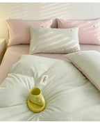 INS style high luxury solid color double-sided style single couple quilt cover soft luxury hotel & apartment & home bedding