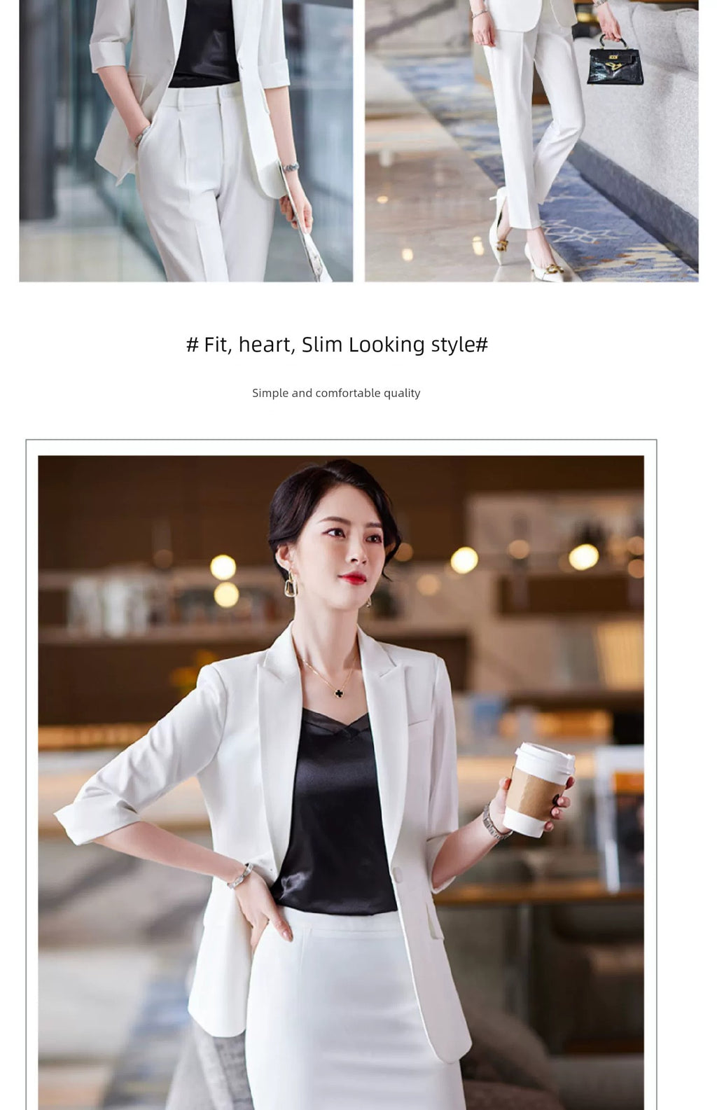 Red Summer New Elegant Hotel Manager Small Suit