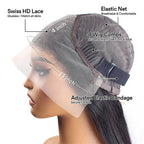 30 Inch Natural Black 360 Lace Front Straight Human Hair Wigs HD Transparant Full Lace 5X5 Glueless Wigs Human Hair Pre Plucked