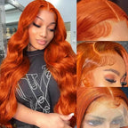 250 Density 30 Inch Body Wave 100% Human Hair - Ginger Color Silky Soft No Tangle No Shedding Premium Extensions