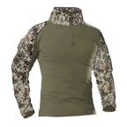 Men's Outdoor Tactical Hiking T-Shirts,Hunting Camouflage Long Sleeve Hunting Climbing Shirt,Male Breathable Sport Clothes