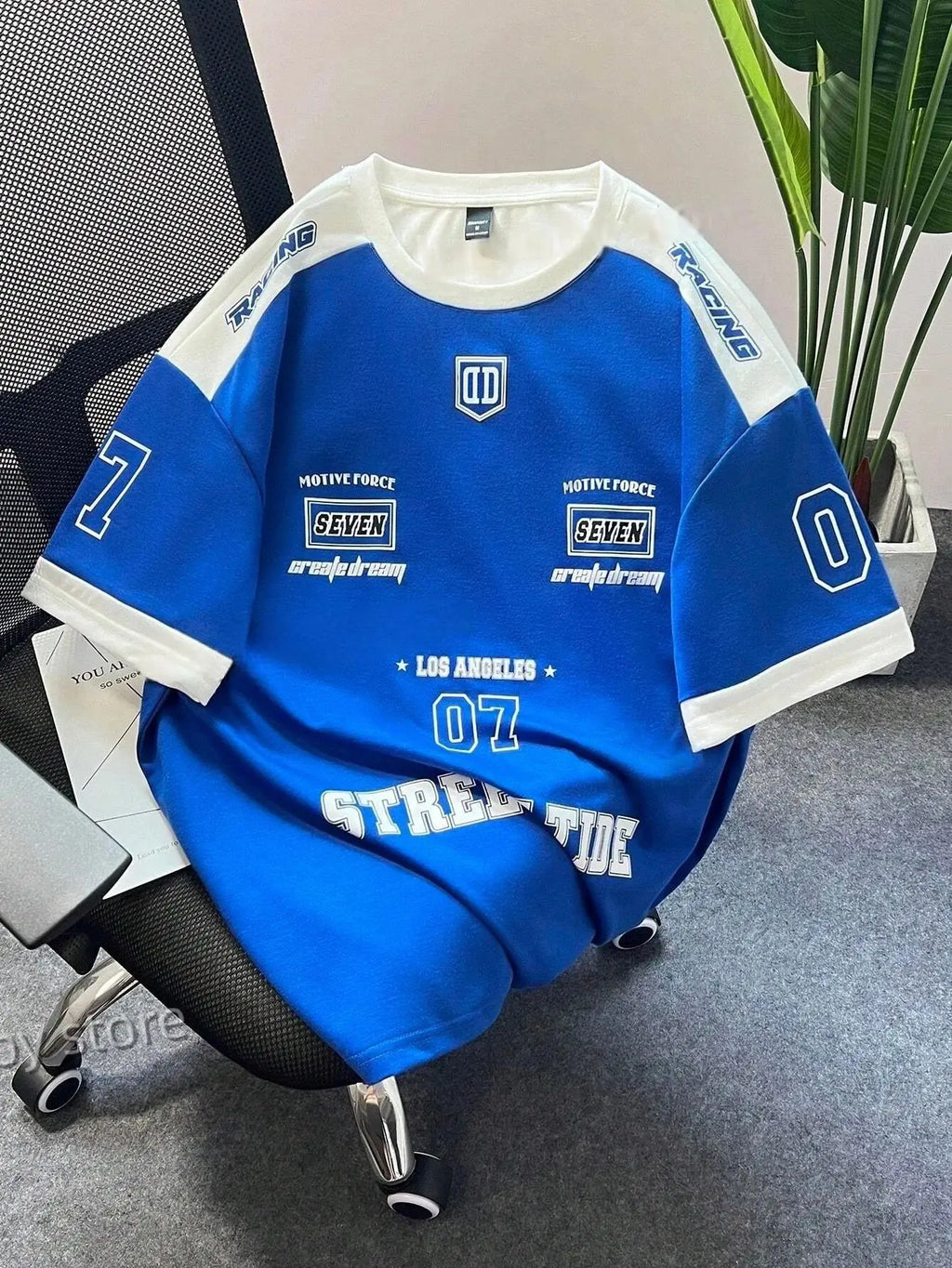 The 2026 summer new men's T-shirt 3D digital printed short-sleeved T-shirt, men's sportswear, Brooklyn racing football T-shirt,