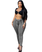 2025 & 2026 New High Waist Slim Fit Washed Blue Denim Jeans Women Stretchy Slimming Street Style Fashion Casual Long Pants