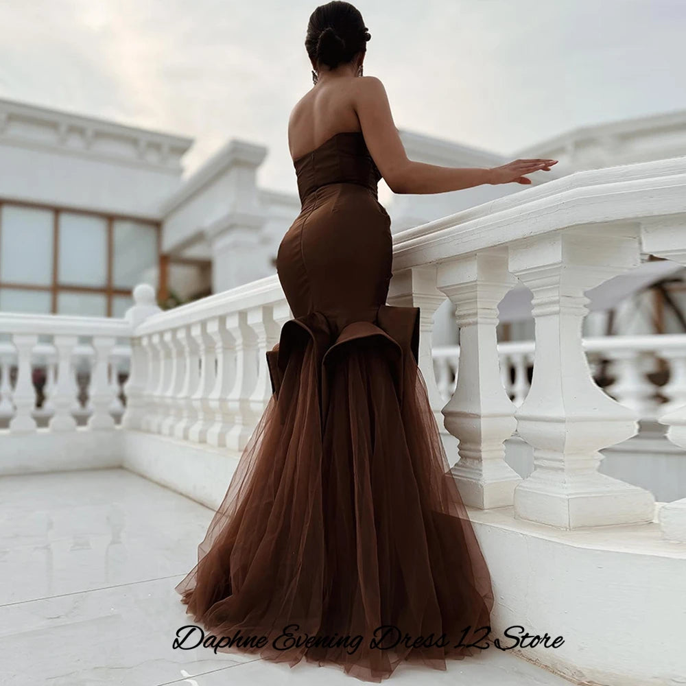 Graceful Sweetheart Tulle Evening Dress Temperament Mermaid Customized Prom Dresses Luxury Sweep Train Special Occasion Gowns Secondary image