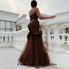Graceful Sweetheart Tulle Evening Dress Temperament Mermaid Customized Prom Dresses Luxury Sweep Train Special Occasion Gowns