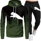 Spring and Autumn 2026 New Men's pullovers + jogging Pants two-piece set fashionable outdoor casual men's hooded sportswear set