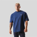 ONE POINT LYFT Print Big T Shirt Men Running Sport Gym Fitness Training Oversize 100% Cotton T-shirt Mens Bodybuilding Tee Tops
