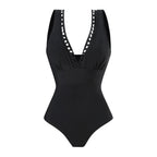 2026 Swimwear Women’s V-Neck One-Piece Swimwear with Skirt Set – Sexy Beachwear Holiday Bathing Suit for Vacation Outfit Dress
