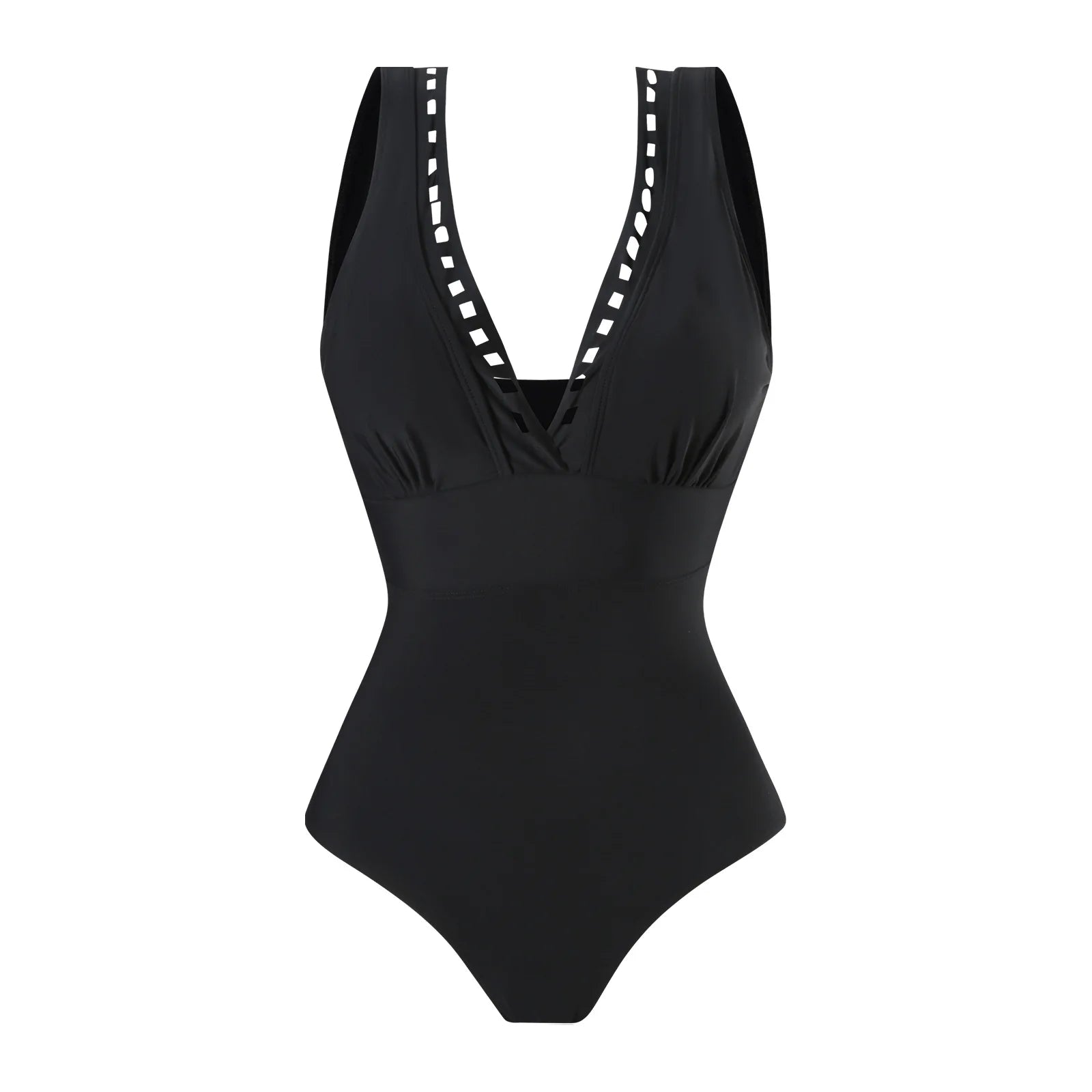2026 Swimwear Women’s V-Neck One-Piece Swimwear with Skirt Set – Sexy Beachwear Holiday Bathing Suit for Vacation Outfit Dress