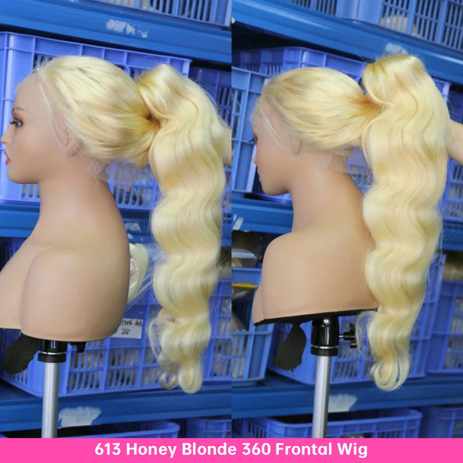 Body Wave 360 Lace Frontal Wigs 613 Human Hair Wig Vietnamese Raw Hd Lace Frontal Wig 13x6 Preplucked 13x4 Blonde Lace Front Wig