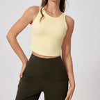 New Women Sportswear Yoga Set Sport Suit Gym Workout Clothes Gym Vest Crop Top High Waist Straight leg Pants Fitness Sports Wear