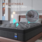 9" Twin Full King Queen Size Mattress in a Box Hybrid Spring Memory Foam,Euro Top Mattresses Medium Firm for Motion Isolat
