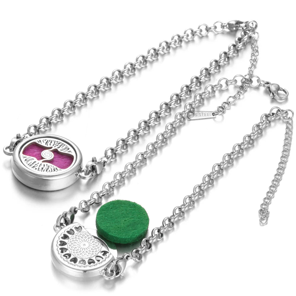 Essential Oil Diffuser Aromatherapy Bracelet Aroma Diffuser Bracelets Adjustable Chain Scent Perfume Locket Bracelet Women Men
