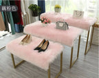 Korean Style Long Hair Cushion Window Decoration Plush Bag Clothing Plush Decorating Shelf Display Cabinet Makeup Table Mats