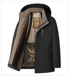 Top Grade Five Protective Tech Luxury Winter New Brand Camel Fleece Men's Parka Jacket Windbreaker Coats Heavy Plush Lining
