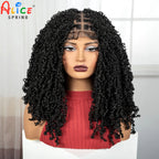 Thick Braided Wigs Synthetic Full Lace Knotless Box Braided Lace Wigs Lace Frontal Natural Braids Wigs for Black Women