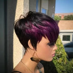 Straight Pixie Cut Wig 6inch Human Hair Full Machine Made Wig Short Layered Style for Women Comfortable Fit Wig