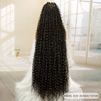 Full Lace Synthetic Box Braided Wigs Boho Braids Wig Black Women 40 Inches Synthetic Wig Afro Bohemian Braiding Hair