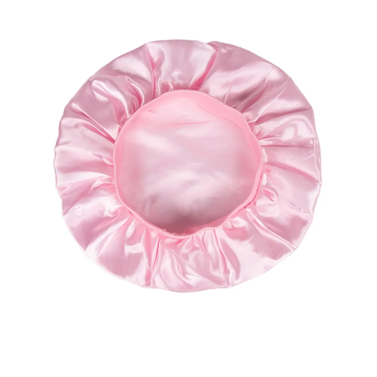 Baby Kids Satin Wide Band Sleeping Hat Beige Black White Pink Purple Bonnet Cap Turban Hat Wide Elastic Bands Night Sleep Cap Secondary image
