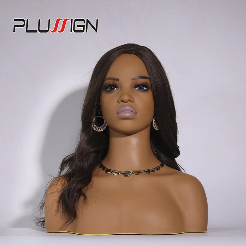 Mannequin Head For Wig African Dummy Head For Wig Doll Head With Anti Slip Hairnet Realistic Mannequin Head With Shoulders
