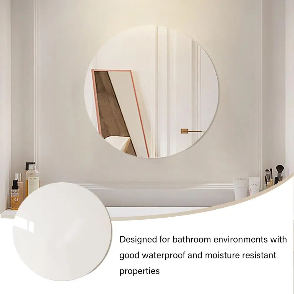 Bathroom Mirror Frameless Bathroom Wall Mirror Stickers Adhesive Bathroom Vanity Mirrors Waterproof Room Wall Decor For Bathroom