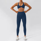 2-Piece Quick Dry Yoga Set – Long Sleeve Gym Outfit