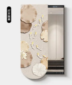Bathroom Rectangle Mirror Organizer Creative Black Wall Mirror Bedroom Ornament Decorazioni Casa Home Furniture Accessories