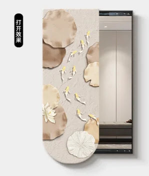Bathroom Rectangle Mirror Organizer Creative Black Wall Mirror Bedroom Ornament Decorazioni Casa Home Furniture Accessories