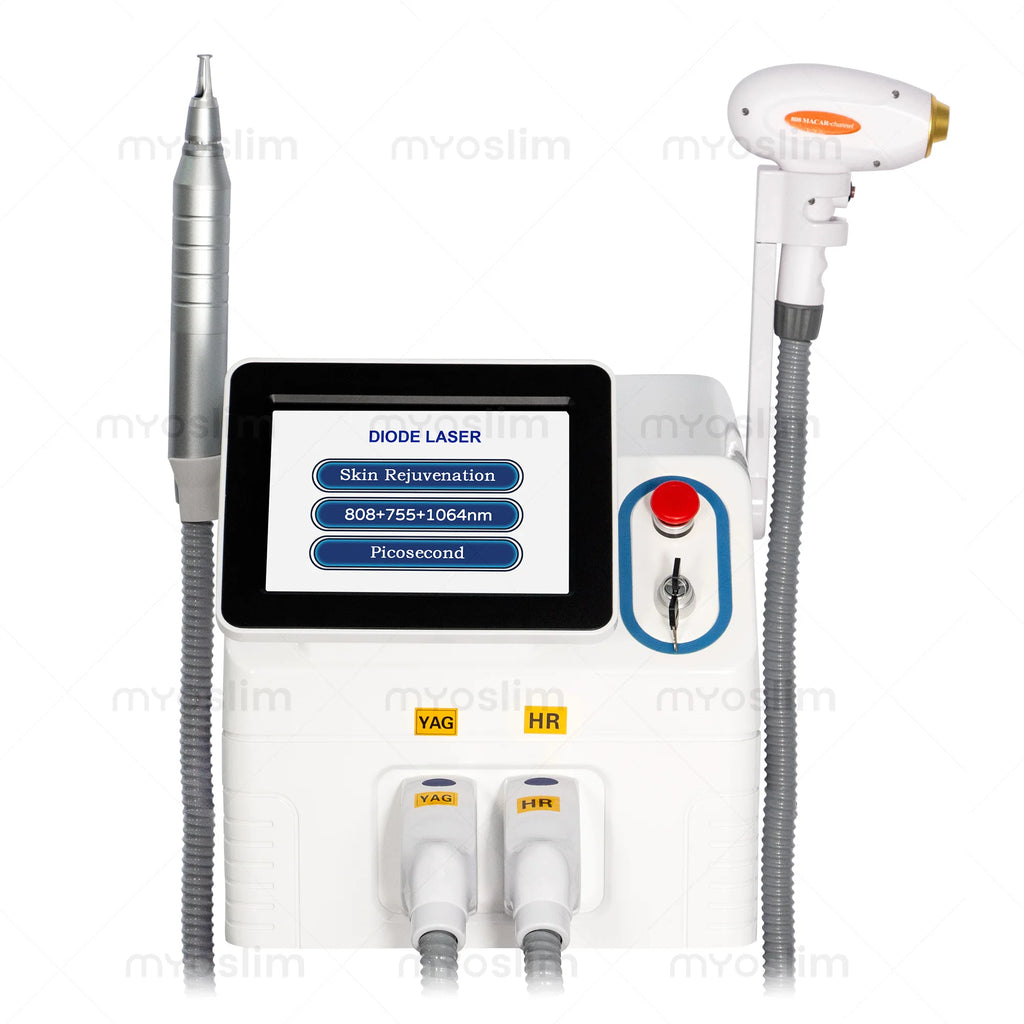 2IN1 Picosecond 808nm Diode Laser Hair Removal Machine Alexandrit 5000W Permanent Painless Tattoo Cooling Body Removal Equipment