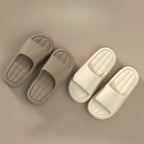 Unisex Bathroom Slippers Cloud Cushion Slides Summer Flat Sandals Thick Platform Shoes Man Indoor Non-Slip Couple Flip Flops